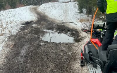 We still have snow – about 18″ base and light Snow today