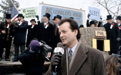 The Groundhog saw his Shadow!!